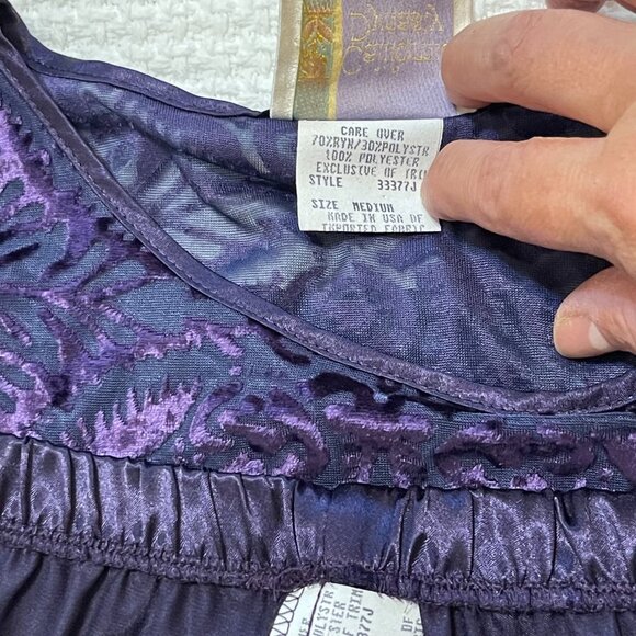 Vintage California Dynasty Short Pajama Set Size Medium Velvet Crushed Velvet - Picture 13 of 13
